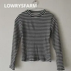 LOWRYSFARM ローリーズ 長袖ストライプボーダーカットソー Tシャツ