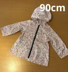 プチバトー 花柄 軽量ジャケット フード付きブルゾン スプリング レイン