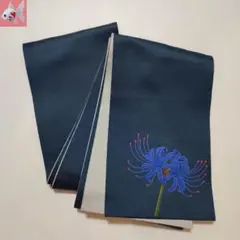 【日本製帯】 上品彼岸花◆曼珠沙華柄古典半幅帯◆純浴衣帯＆着物帯に★ 新品 日本製帯】 上品彼岸花◇曼珠沙華柄古典半幅帯◇純浴衣帯＆着物