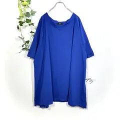 スマイルランド 10L 大きいサイズ 半袖Tシャツ カットソー 青 ブルー