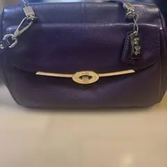 COACH パープル レザー ハンドバッグ -値下げ可⭕️希望価格あれば⭕️