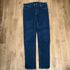 複数購入でお値引き！GU 29インチ　ストレッチスリムデニム ダークブルー