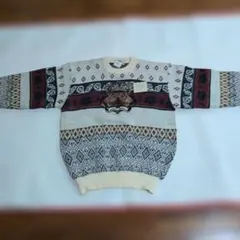 値下げSiNPLE LiFE幾何学模様ニットセーター