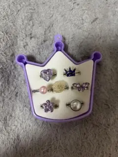 キッズ リング 8個セット 王冠型ケース付き