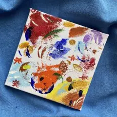 小さなアクリル画　原画　キャンバスアート　昨日No.64