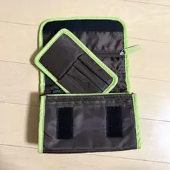 F.P.C. 나일론 파우치 메이크업 파우치 브라운 그린 다기능 파우치