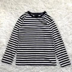 極美品✨agnès b. ボーダー 長袖Tシャツ ロンT ネイビー