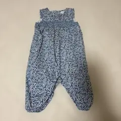 ラルフローレン 6M 70cm ノースリーブロンパース 青 ブルー 花柄