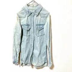 no.Y717【MOUSSY】S レディース　デニムシャツ　オシャレのサムネイル
