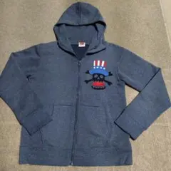 ♦【150】裏起毛スカルデザイン パーカー