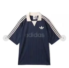 adidas アディダス ワッフル素材 ハーフジップ 半袖トップス L 