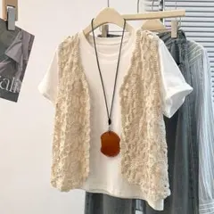 高級感 若見え 重ね着 ベスト アウター トップス レディース キレイめ