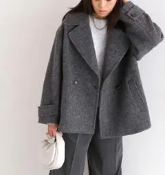 あや様ご専用【ナチュラルビューティーベーシック】ウールフォルムハーフコート