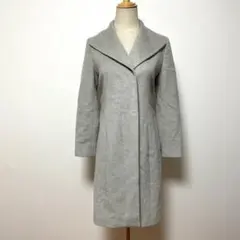 訳あり UNTITLED アンタイトル グレー ウールコート サイズ0 日本製