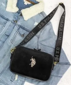 【U.S. POLO ASSN.】コーデュロイクロスボディショルダーバッグのサムネイル