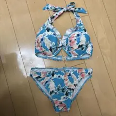 花柄リボン付きセパレート水着