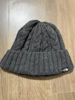 THE NORTH FACE ケーブル編みニット帽 グレー　フリーサイズ