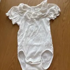 H&M フリル襟つき半袖ロンパース　90㎝