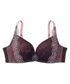 楽してきれいノンワイヤーブラジャー nissen 花柄刺繍 ブラジャー B75