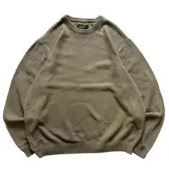 00s Eddie Bauer コットンニット ベージュ　古着　オーストラリア製