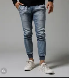 AZUL by moussy ドビーデニムジョガーパンツ sサイズ