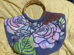花柄パッチワークキルトトートバッグ