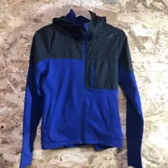 【 7784番】adidas ジャージ　レディL ブルー&ブラック　春夏秋