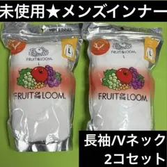 新品★FRUIT OF THE LOOM メンズ Vネック　Lサイズ 2枚セット