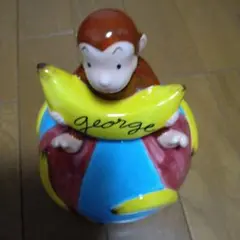 おさるのジョージ　陶器製貯金箱