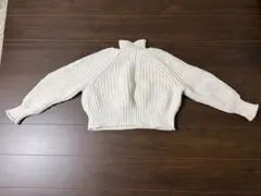 H&M ホワイトリブ編みセーター Sサイズ