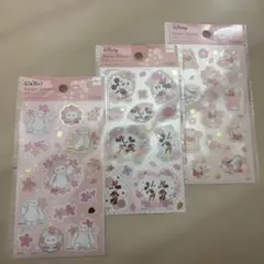 ベイマックス　プーさん　ミッキー　シール　桜　花柄