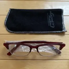 GOOD ROCKIN' 赤系メガネ ケース付き