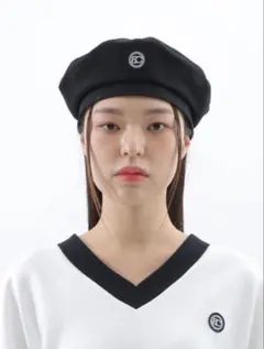 BASIC COTTON ロゴ　ベレー帽