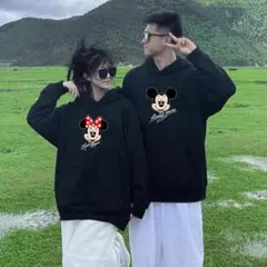新品未使用ミッキー＆ミニー プリント パーカー プリント M316