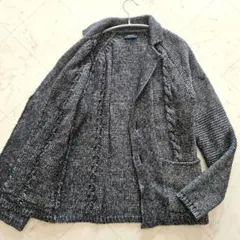ARMANI JEANS ケーブル編み ワッフル ニット テーラードジャケットのサムネイル