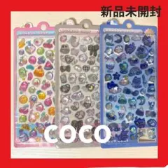 【新品未開封】ボンボンドロップシール　3種　フルーツ　青　ブルー　モノクロ