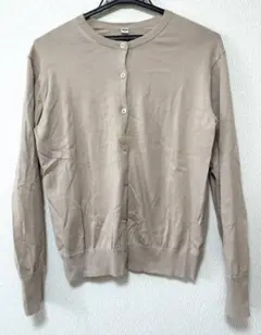 UVカットスーピマコットンクルーネックカーディガン　UNIQLO 長袖