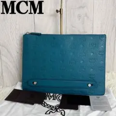 美品♡保存袋付♡MCM エムシーエム ロゴ 総柄 レザー クラッチバッグ