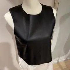 【theory】羊革ベスト・ジレ白の布部分取り外し可