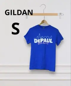 GILDAN DEPAUL ロゴ入りTシャツ 青色【S】