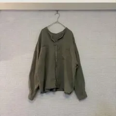 ✿Spick & Span✿テンセルナイロンワイドシャツ カーキ 日本製のサムネイル