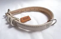 【新品未使用】Petio プレーン平首輪 アイボリー 中型犬用 21mmのサムネイル