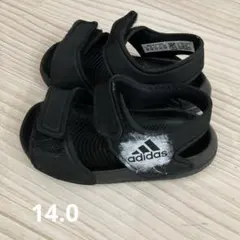 adidas ブラック サンダル 14cm
