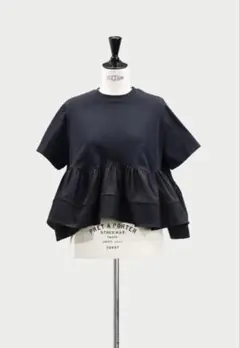 新品】 タグ付き machattマチャット ドッキングTシャツ ブラック