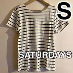 SATURDAYS SURF サタデーズサーフ メンズ ボーダーTシャツSサイズのサムネイル