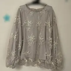 刺繍入りレースブラウス☆フォーマル可☆Mサイズ☆即購入可能☆送料込み