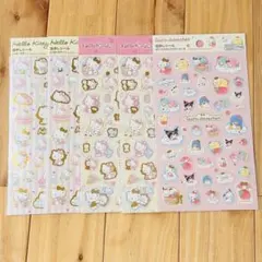 新品　ハローキティシール 5枚セット　箔押しシール　サンリオキャラクターズ