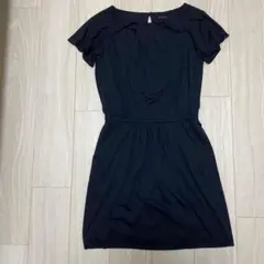 23区 ドレス ワンピース 半袖 ネイビー フォーマル 女子会 38 サイズ