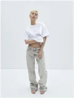 ✨新品タグ付【ZARA バックオープンカットソーTシャツ】ホワイトL大人気