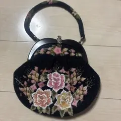 花柄　ビーズ　刺繍　バッグ